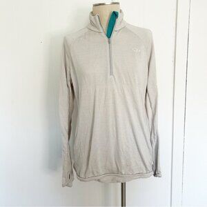 Icebreaker Merino Wool Bodyfit Basics Long Sleeve‎ 1/4 Zip Shirt Pockets XL